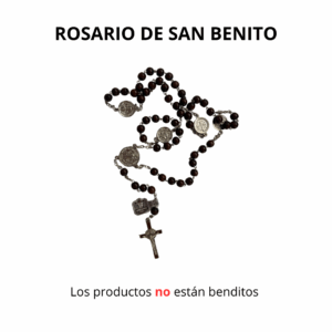 Rosario de San Benito con estuche en cuero