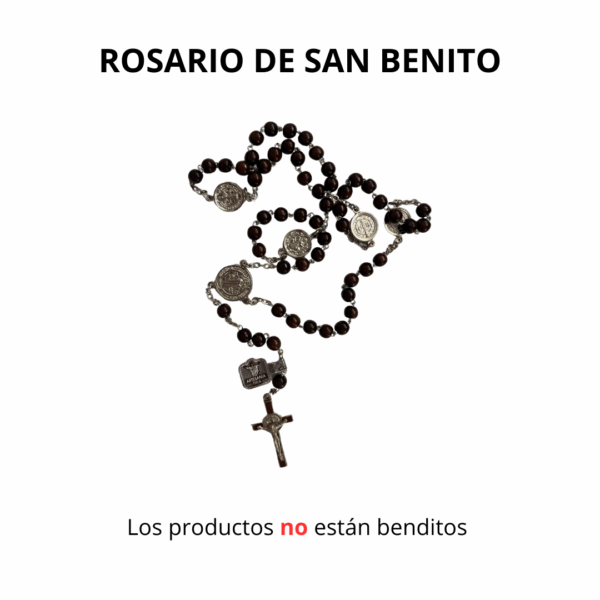 Rosario de San Benito con estuche en cuero